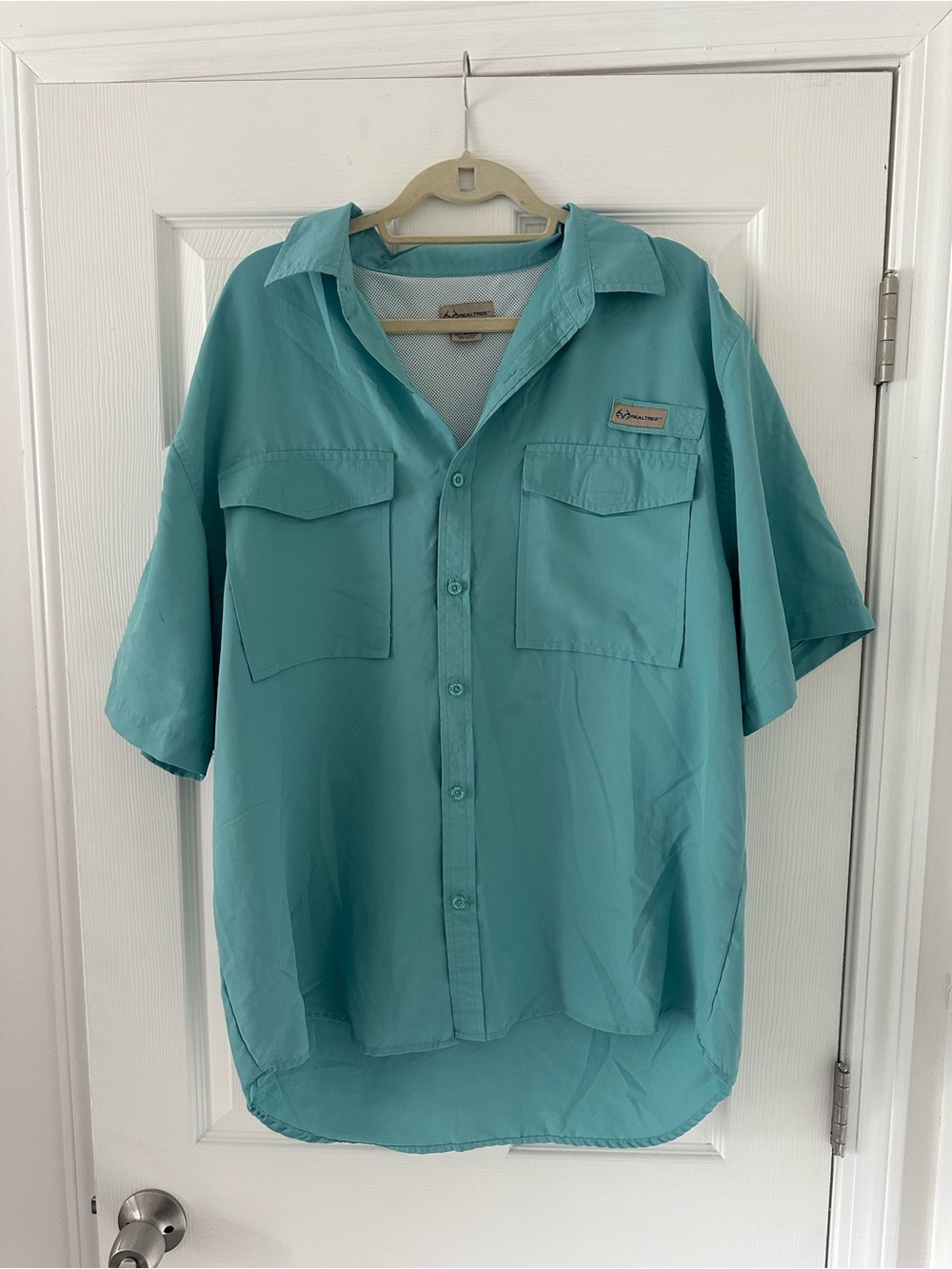 Realtree Men’s Short Sleeve Aqua Fishing Shirt